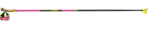 LEKI Prc 750 Pink - Robuster Leichter Carbon Langlauf Skistock, Größe 135 cm - Farbe Neon Pink - Neon Yellow - Black