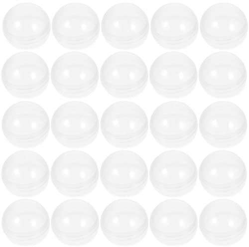 SEWACC 50 Pièces Petites Capsules Rondes Contenants Transparents pour Jouets Distributeurs De Gumball Machines Surprise pour De Faveur De Fête