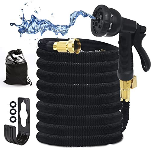 KISUFU Mangueras de jardín, mangueras de jardín retráctiles, mangueras de agua retráctiles y plegables. (22.5m/75ft)