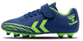 hummel Unisex Kinder Klettverschluss Turf, Soft Ground, Firm Top Star Fußball Football Shoe, Navy Peony, 31 EU