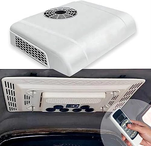 HNCXHX Aire Acondicionado En La Azotea 12v/24 V,Aire Acondicionado De Techo,Aire Acondicionado EléCtrico,para VehíCulos Recreativos,VehíCulo AgríCola,VehíCulo De Maquinaria De ConstruccióN,12v