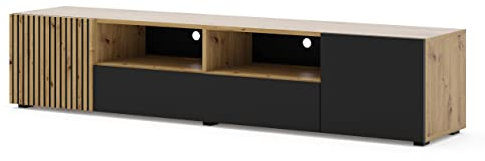 Homlando Lowboard TV-Ständer AURIS Schrank - Moderner TV-Ständer mit Stauraum für Schlafzimmer - Kommode Sideboard - TV & Medienmöbel - TV-Medienkonsolentisch - für Fernseher bis zu 70 Zoll (200 cm)