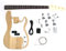Bass Bausatz - P, Ebenholz