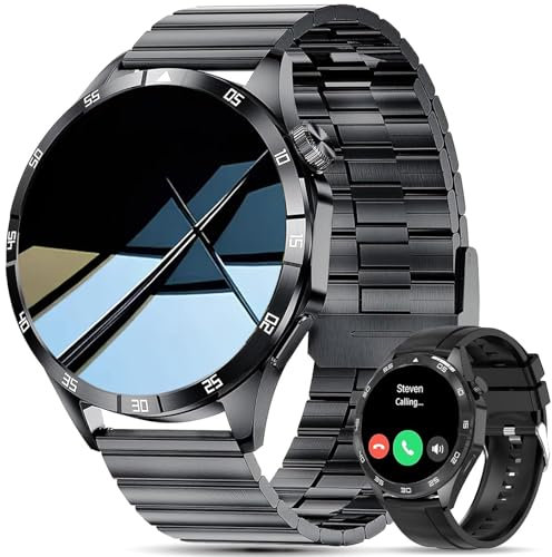 LOYEWAIER Smartwatch Männer Militär mit Telefonfunktion extra große displ Bluetooth Uhr Mann wasserdicht Outdoor Sport Blutdruckmessgerät Fitness Tracker für Android IOS