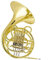 Bb/F-Klappe, Messing, Goldlack-Korpus. Einteiliges 4-Tasten-Waldhorn Mit Zubehör Und Koffer Waldhorn Musikinstrumente