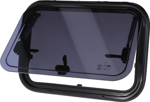 BERGER Ausstellfenster für Wohnmobil und Wohnwagen 700 x 300 | Campervan Fenster Seitenfenster Wohnwagenfenster aufklappbar | Sonnenschutz Sichtschutz | Hochwertiges Camping Zubehör