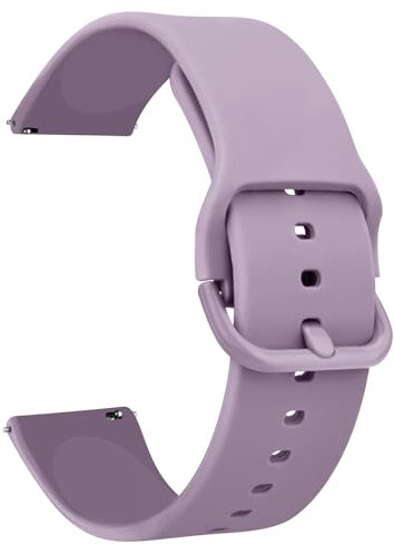 Tobfit Ersatz Uhrenarmbänder Silikon 20mm,Uhrenarmband mit Schnellverschluss Ersatzbänder Watch Straps,Uhren Zubehör Uhrenarmbänder Watch Band für Damen Herren(20mm,Lavendel)
