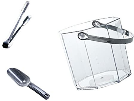 kesurpae Portable Ice Bucket with Ice Clip Shovel Wine Buckets Lightweight Drink Vessel Cooling Container Champagne Beer Parties Bars