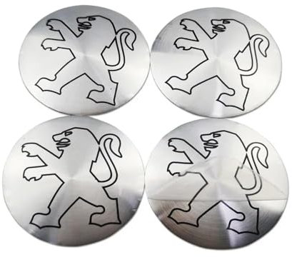 4 Stück Auto Radnabenkappen Aufkleber für Peugeot 307 206 308 408 508 2008 3008 4008 5008 4007 107 407 207 507 306 56MM, Radnabendeckel Aufkleber Auto Nabendeckel Aufkleber Nabenkappen Aufkleber