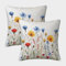 FPAKAKIIE Blumen Kissensofakissen 2 Stück Set Heimdekorationen Rich and Colorful Kissenbezüge Für Sofa Wohnzimmer Schlafzimmer 40x40cm