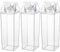 PRETYZOOM Milk Carton Water Bottle 3pcs 500ml Plastic Square Milk Bottles Water Bottle Portable Reusable Milk Carton Shaped Juice Bottle for Fitness Gym Camping Sports