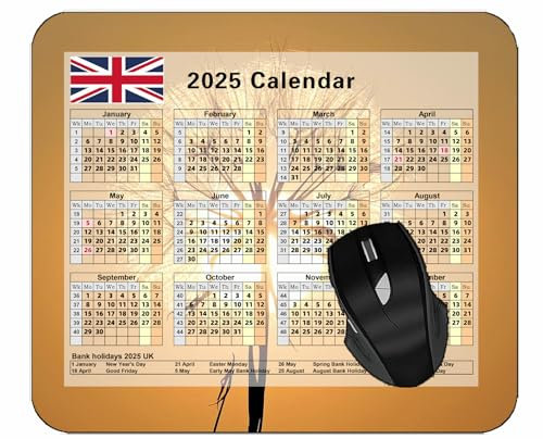 YENDOSTEEN 2026 Calendar Mouse Pad with Holidays,Dandelion Sun Mouse Mat for Office Computers Laptop Men Women Type44