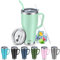 KETIEE Thermobecher mit Strohhalm 850ml-Kaffeebecher to go mit 2 Deckeln 30oz Edelstahl Isolierbecher mit Griff Autobecher Trinkbecher Tumbler Kaffeetasse für Heißer und Kalter Getränke,Mintgrün