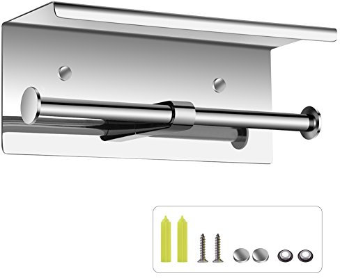 Nimomo Toilettenpapierhalter, Klopapierhalter, Wandmontage, Toilettenpapier Halterung, SUS Edelstahl 304, Doppelrollen-Paper Holder, Doppelte Papiertaschentuchrolle