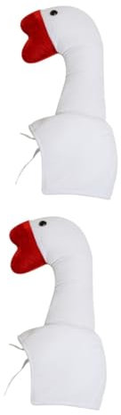 UPKOCH 2stücke Weißer Gänse-kostümhut Aus Plüsch Lustiger Cartoon-hut Für Partys Kreative Fotorequisiten Für Familie Und Freunde Für Karneval Und Rollenspiele
