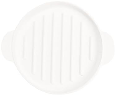 Scoville Neverstick Tray Microwave Pot with Lid Silicone Microwave Pot with Lid Microwave Tray with Lid Microwave Rack Tray for Oven (Beige, 24x19.7x2.1cm)