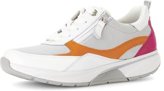 Gabor Damen Low-Top Sneaker, Frauen Halbschuhe,schnürschuhe,schnürer,straßenschuhe,Strassenschuhe,Sportschuhe,Bianco/w/Orang/pink,37.5 EU / 4.5 UK