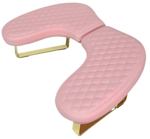 JAYIOLA U Shaped Manicure Nail Arm Rest Nail Arm Rest Stand Arm Rest for Nails Cushion for Desk, Pink