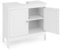 LIFEZEAL Meuble de Salle de Bain sous Lavabo avec Découpe en U, Meuble sous Vasque avec 2 Portes à Volets et 2 Étagères, Rangement sous Lavabo, 60x30x62cm, Blanc (Style 1)