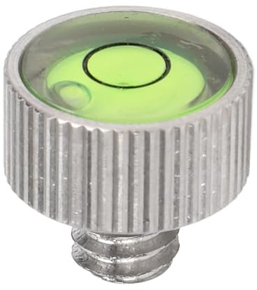 Kleine Blase Level für 1/4 Zoll Fadenhalterung, Premium Edelstahl Kamera Blasengeist Level mit Daumenschraube für DSLR Spiegel ohne Kamera Käfig Rig Top Griff