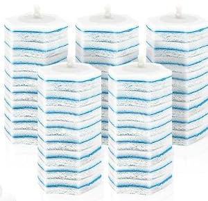 Disposable Toilet Wand Refills, 20PCS Replaceable Toilet Brush Heads, Hygienic Disposable Cleaning Pads for Bathroom Cleaning Essentials, Convenient Toilet Scrubber Refills for Home Use
