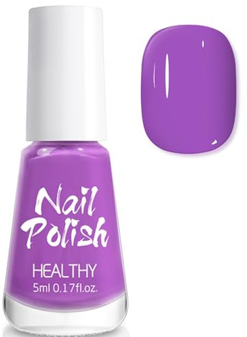 Purple Nail Polish, Purple Nail Varnish, Lilac Pastel Mauve Quick Dry Spring Summer Matte Nail Polish, Long Lasting Breathable No UV Needed DIY Nail Art Manicure for Women