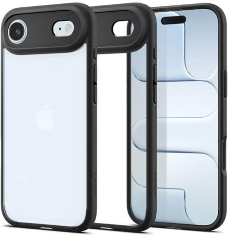 Spigen iPhone Air Hülle Ultra Hybrid -Matte Black | Air Cushion Tech, Anti-Yellowing, Militär-Grade Schutz, Spigen Signature Serie