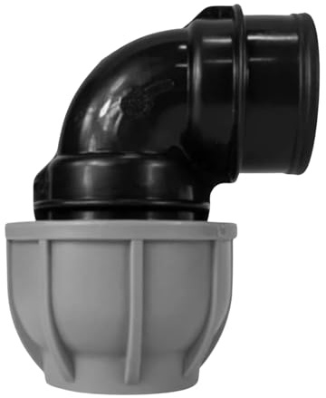 MYPURECORE MDPE Compression Fitting 20-50mm – Straight, Elbow, Tee, Stop End & Valve – BSP Threaded Water Pipe Connector – Leak-Proof Irrigation for Blue Pipe (Elbow 32mm x 3/4 bspf)