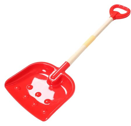 Gatuida Schneeschaufel aus Holz und Kunststoff Robuste Ergonomischer Griff Kindgerecht Vielseitig für Schnee Sandspiele für Winter Outdoor aktivitäten