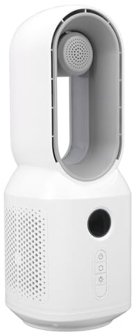 Tower Oscillating Fan Bladeless Air Cooler with Night Light And Speaker, 3 Cooling Weed Speed Portable Air Conditioner for Home Office Bedroom