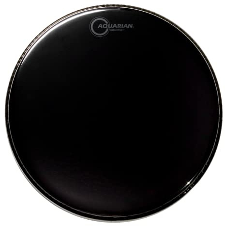 Aquarian REF18 Reflector Series - 18 inch Drumhead - Black, Black Mirror Finish