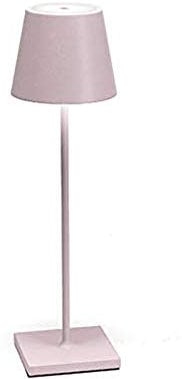 Ai Lati, LED-Tischlampe, Modell: Poldina, 2 Watt, 3000 Kelvin, wiederaufladbar, IP54 im Außenbereich, rosa