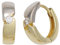 Jobo Damen-Creolen aus 8 Karat 333 Gold Bicolor mit 2 Zirkonia