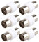 Jopto 6PCS Placcato Argento Antenna TV Femmina a Femmina Adattatore Coassiale RF Accoppiatore TV Coassiale Cavo Convertitore Connettore Femmina Durevole a Femmina Prolunga Antenna Bianco