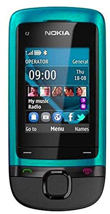 Lorenlli Originale per Nokia C2-05 0.3MP Radio Fotocamera GSM 900/1800 Sbloccato Telefono Cellulare Slide