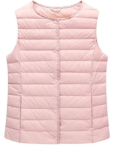 Icegrey Femme Gilet Doudoune Ultra Léger sans Manches Rose 36
