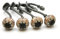 Oakcrafts Kleiderhaken aus Gusseisen, handgefertigt, Shabby-Chic-Stil, Keramikspitzen, gemustert, 4 Stück