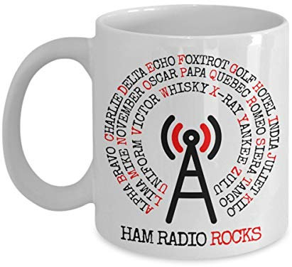 Geschenke für Amateurfunker - - Weiße Kaffeetasse Perfekte Geschenke für Amateurfunker - Phonetisches Alphabet der NATO - Amateurfunkfelsen