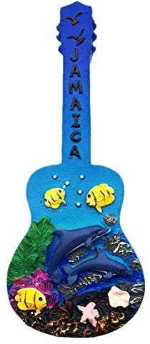 Kühlschrankmagnet in 3D-Gitarrenform, Jamaika-Kühlschrankmagnet, Souvenir, Geschenk, Heimküche, Dekoration, Kühlschrank, Magnet-Aufkleber-Kollektion