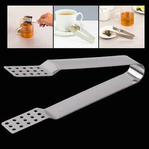 Tea Bag Tongs TEABAGS Squeezer Strainer ICE Cube Mini Tongs Stainless Steel