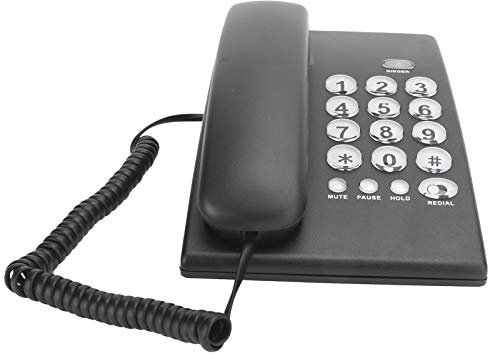 Business Office-Telefon, Festnetz-Telefon mit Kabelanschluss, Wiederwahlfunktion Festnetz-Festnetztelefon für Zuhause, Büro, Hotel (schwarz)