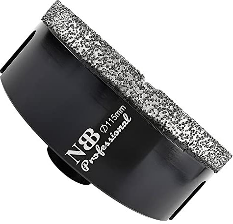 NBB Broca de diamante con M14, corona diamante para taladrar en seco y en húmedo profesionalmente en porcelana dura, cerámica, baldosas, granito, mármol, azulejo, para Amoladora Angular (115mm)