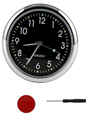 TOTMOX Autouhr, leuchtende Quarz-Analoguhr, Mini-Universal-Taschenaufkleberuhr, Autos, Quarzuhren, Armaturenbrettuhr für Auto, Boot, Fahrrad, Zuhause