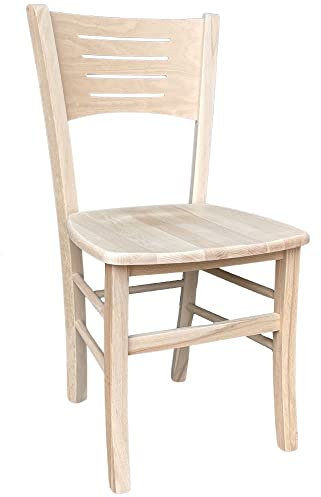 okaffarefatto zimbardi costanza Sedia in legno Amelia grezza da verniciare con seduta in legno massello