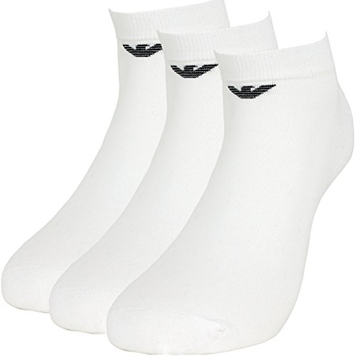 EMPORIO ARMANI MAN 3PACK IN-SHOE SOCKS WHITE L/XL