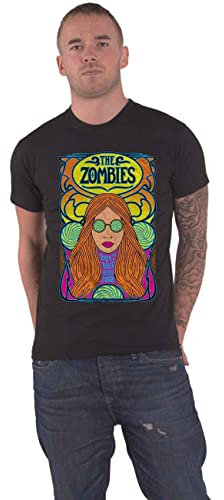 The Zombies T Shirt North American Tour Band Logo Official Mens Black L