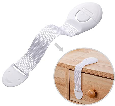 IALI® Schubladensperre Kindersicherung und Kindersicherung Ruhigkeit im Haushalt und verwendbar zum Schließen von Schränken und Schubladen - Kinderleicht anzubringen - Packung mit 10 Stück