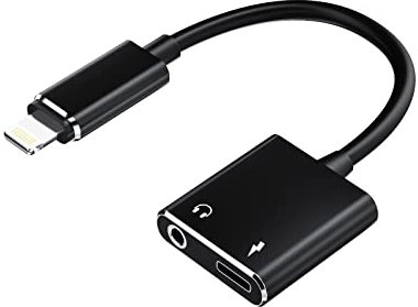 Lightning to 3.5mm Splitter Dongle(2in1)Charger Cord iPhone AUX Adapter for Headphone Jack Cable Apple MFI Certified Audio Earbud Power Charge Converter for 11 12 13 14 Pro 7 8 Plus Charging Connector