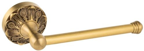 Lucyound Antik Gold Toilettenpapierhalter Badezimmer Toilettenpapierrollenhalter Wandhalterung Vintage Dekorative Badezimmer Zubehör Messing Blütenblatt Relief Serie