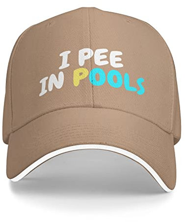 FJAUOQ Baseballkappe mit Aufschrift I Pee in Pools für Herren, natur, Einheitsgröße
